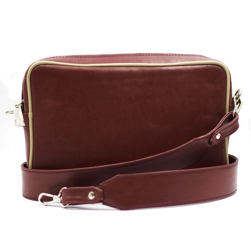 Crossbody Roja Piel Cactus - Grande